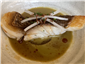 charred bream with champagne sauce